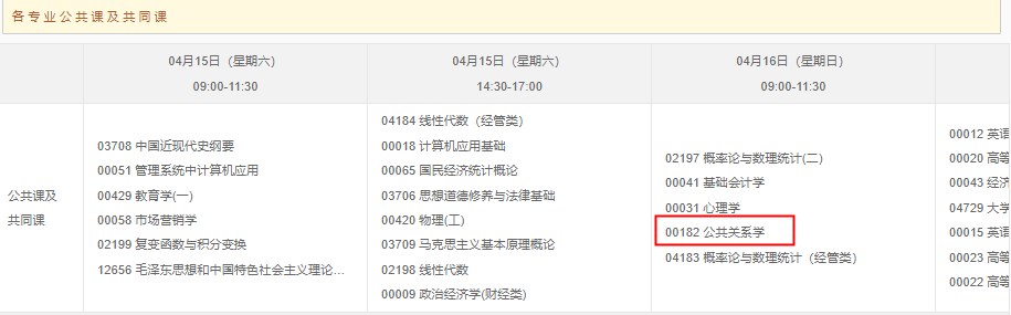 重慶郵電大學(xué)自考本科公共關(guān)系學(xué)考試時(shí)間